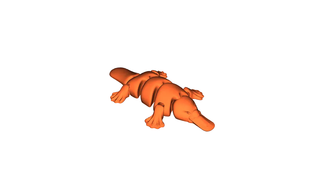 ornithorynque articulé (fichiers unicolores et multicolores)