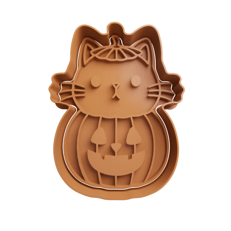 Chat Halloween Chat dans Citrouille 3D