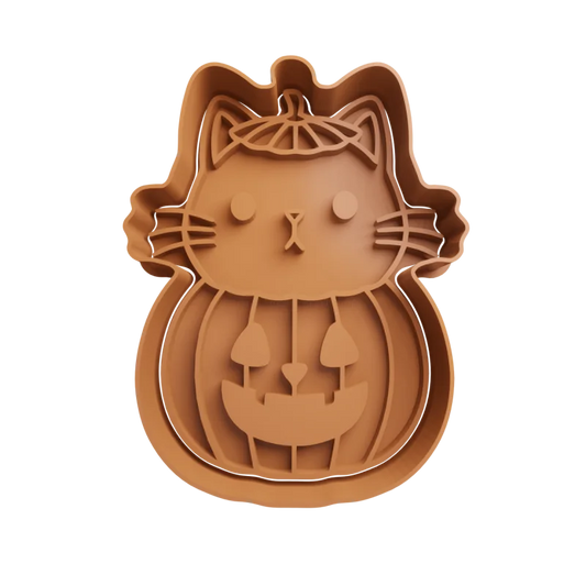 Chat Halloween Chat dans Citrouille 3D