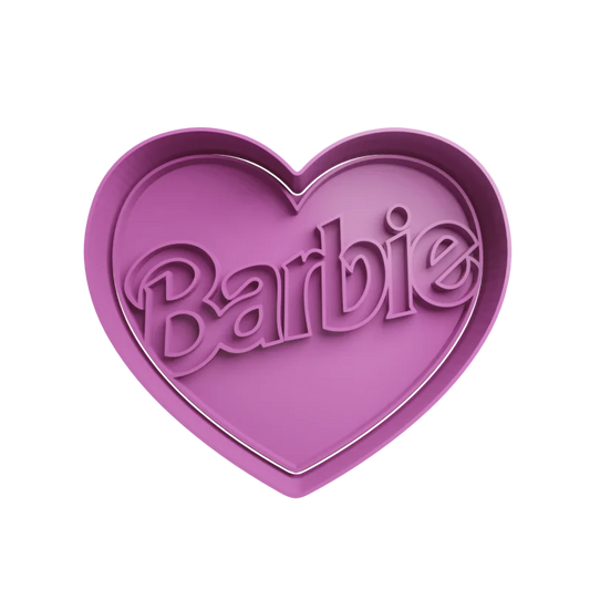 Emporte Pièce Cœur avec Logo Barbie - PolyPrestige3D