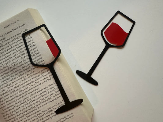 Marque-page en verre à vin