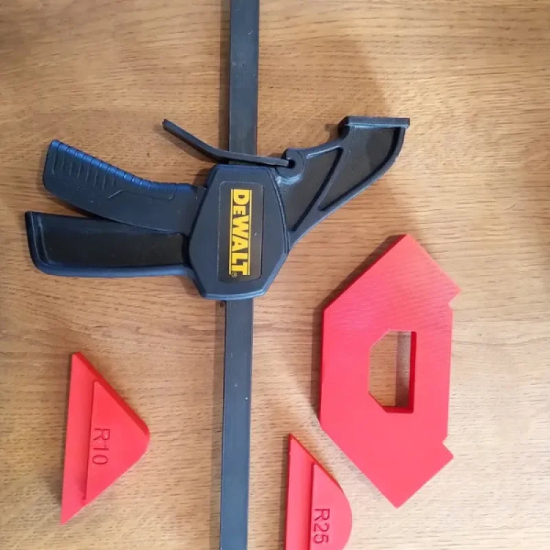 Gabarit de fraisage / Gabarit de défonceuse / Gabarit de rayon d’angle (Remix des pinces DeWalt 6x12mm)