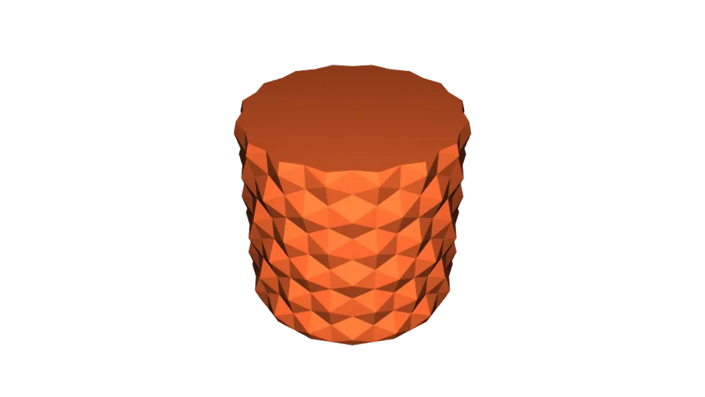 Vase de surface hexagonal (impression en spirale)