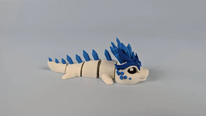 Dragon de Glace - Porte-clés dragon de glace à figurine articulée