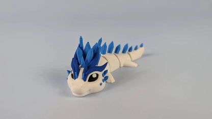 Dragon de Glace - Porte-clés dragon de glace à figurine articulée