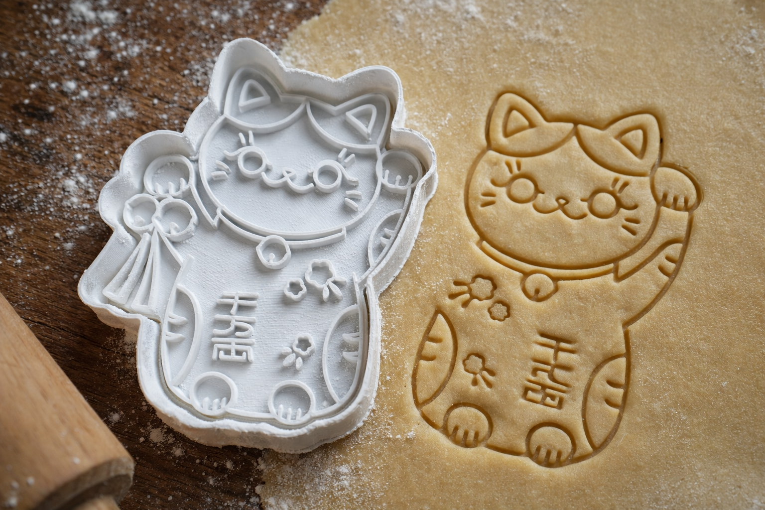 Emporte-pièce Chat Porte-Bonheur Maneki-Neko - Découpoir Pâtisserie