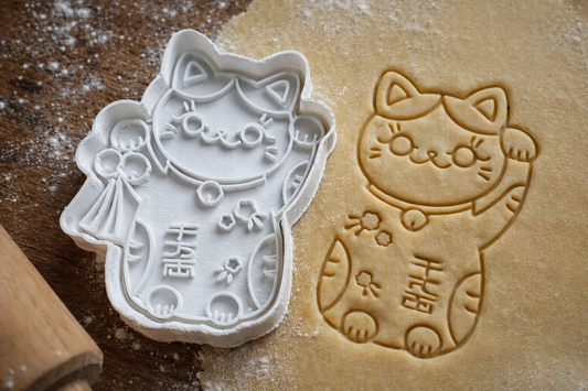 Emporte-pièce Chat Porte-Bonheur Maneki-Neko - Découpoir Pâtisserie