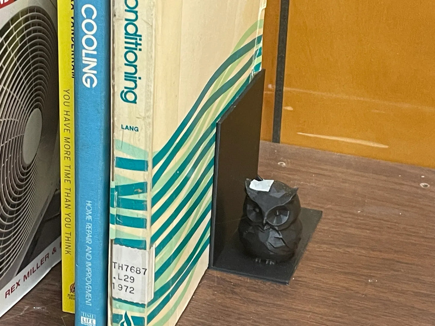 Serre-livres hibou multicolore Low Poly