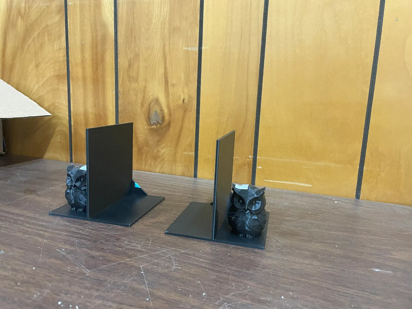 Serre-livres hibou multicolore Low Poly