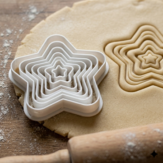 Emporte-pièces étoile set de 7 tailles - Pâtisserie & Biscuits