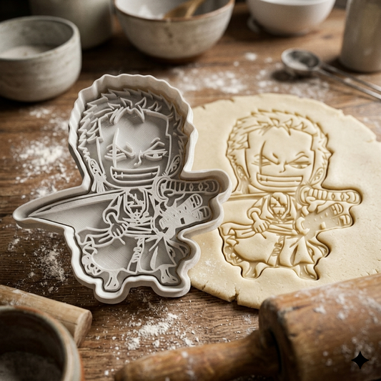 Emporte-pièce Zoro One Piece Chibi - Découpoir à Biscuit Manga