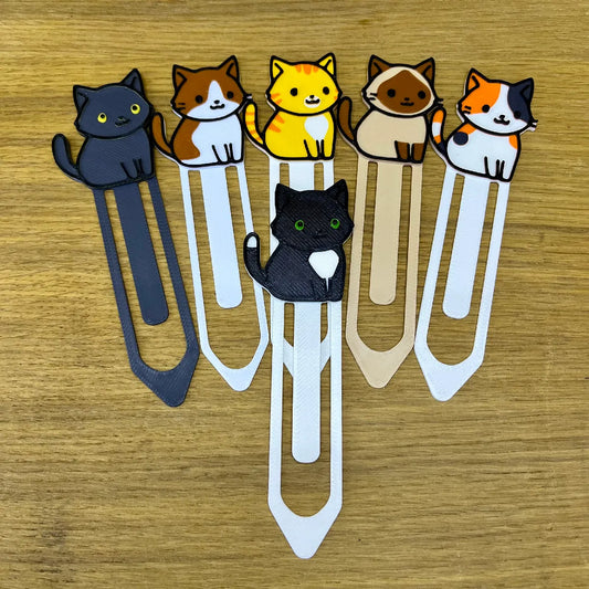 Cute Black & White Cat Bookmark