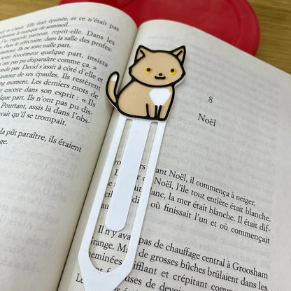 Cute Cream Cat Bookmark