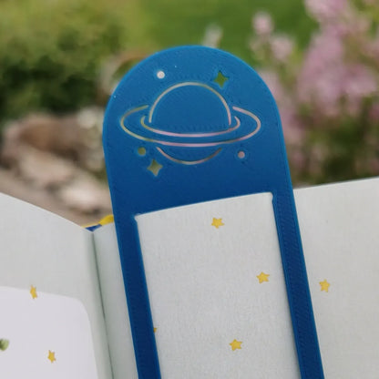 Marque-page planète Saturne en forme de planète