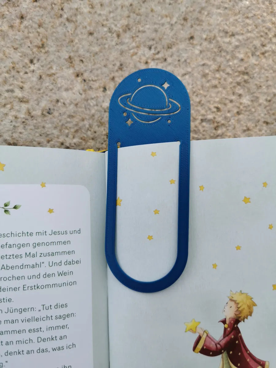 Marque-page planète Saturne en forme de planète