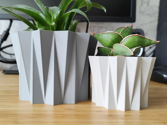 Cristal Géométrique Pot Plante Intérieur - Vase Décoratif pour Élévation d'Intérieur
