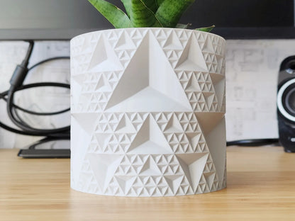 Pot de plante fractal en triangle infini - jardinière design vase