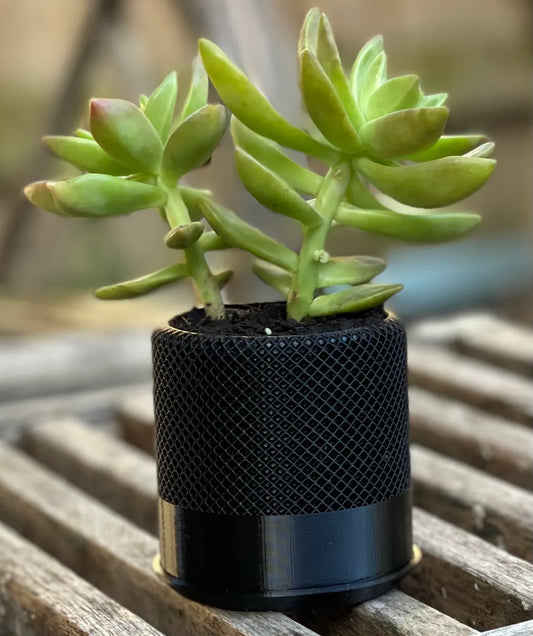 Pot de plante gaufré avec soucoupe optionnelle et trous de drainage, idéal pour tous types de plantes