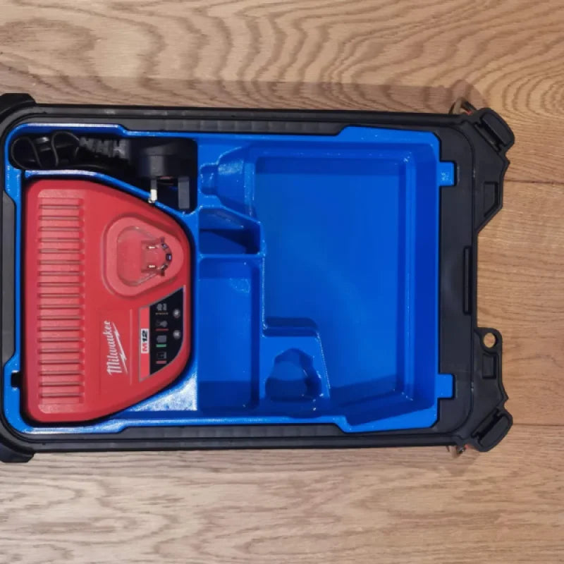 Insert d’organisateur compact Milwaukee Packout pour perceuse à percussion M12 et chargeur 2 batteries et boîte à
