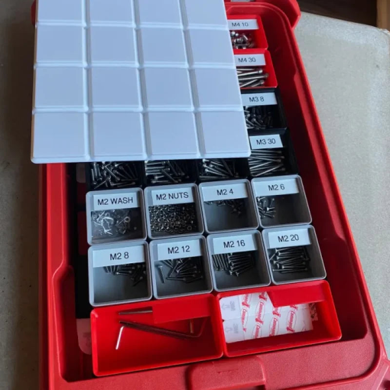 Intercalaires Gridfinity pour organiseur compact à profil bas Milwaukee Packout