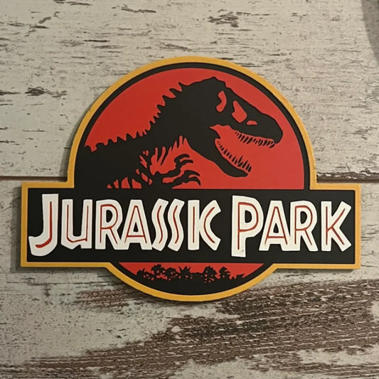 Jurassic Park logo badge (fan art swap at layer height)
