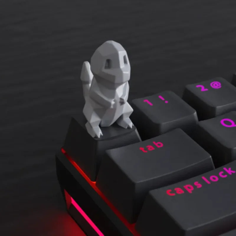 Keycap Low Poly Salamandre - Artisanat Unique | PolyPrestige