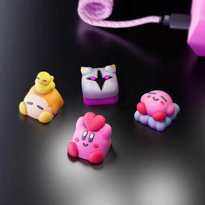 Keycaps Kirby pour Clavier Mécanique - PolyPrestige3D