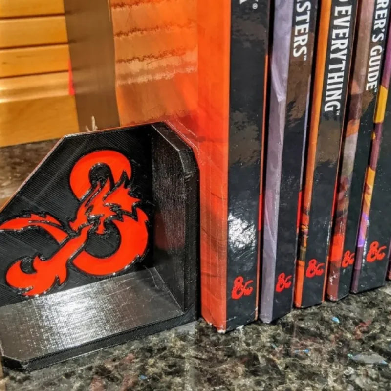 Serre-Livres avec le  Logo de D&D - PolyPrestige 3D