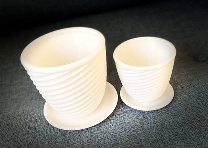 Pot de fleurs avec soucoupe de 10, 12 et 15 cm de diamètre