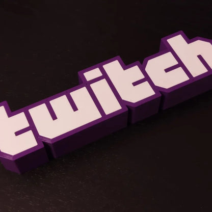 Logo 3D TWITCH multicolore (Pas besoin de MMU emboîtement)