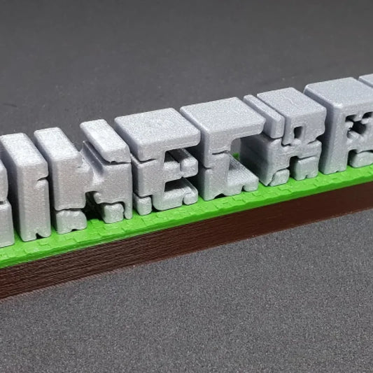 Logo Minecraft 3D ⛏ (pas de colle nécessaire)