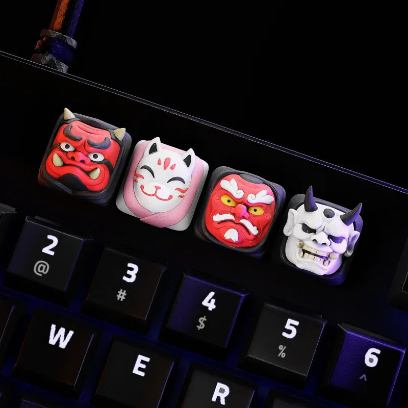 Masques Japonais Keycaps Clavier Mécanique