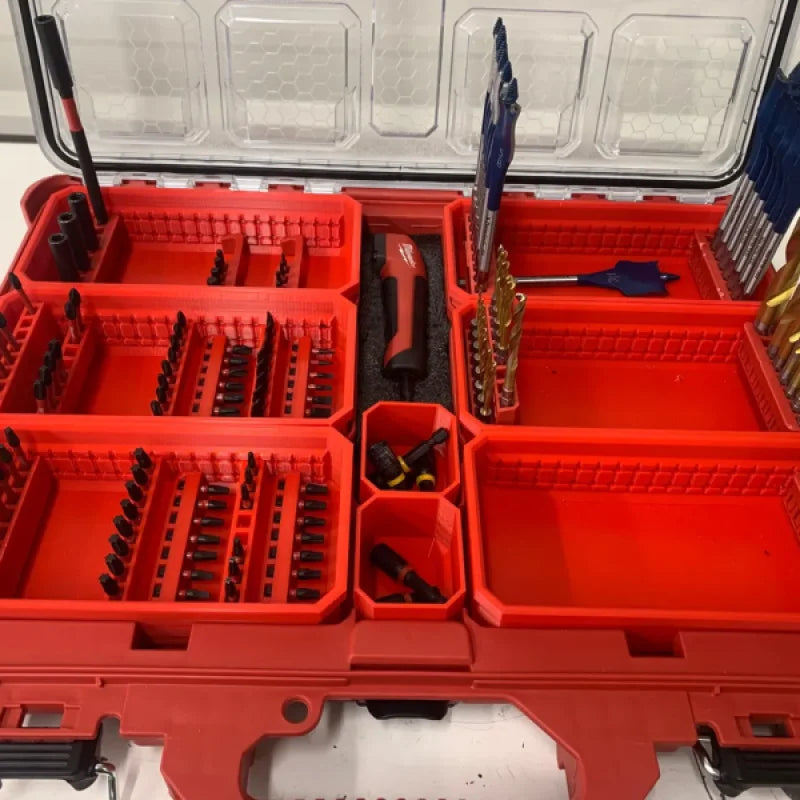 Organisation des embouts de perceuse/visseuse Milwaukee dans un coffret Packout