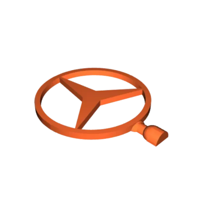 Ornement de capot Logo Mercedes-Benz (Deux parties)
