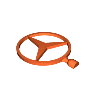 Ornement de capot Logo Mercedes-Benz (Deux parties)