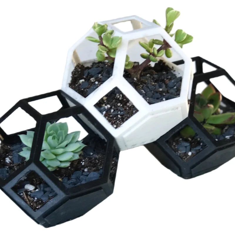 Jardinière modulaire empilable géométrique