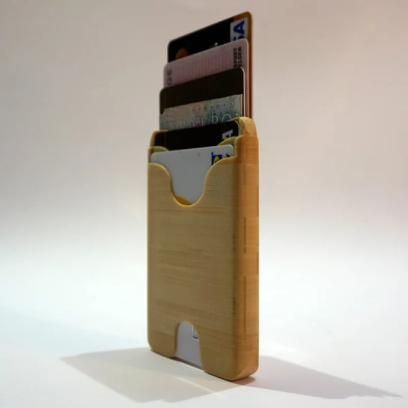 Porte-cartes minimaliste et naturel