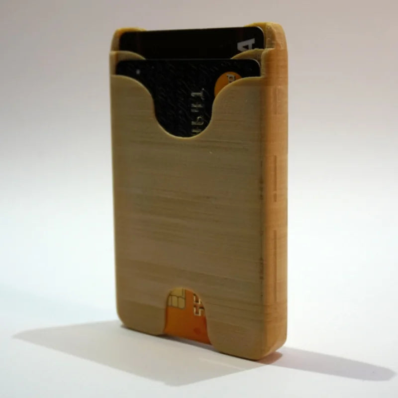 Porte-cartes minimaliste et naturel