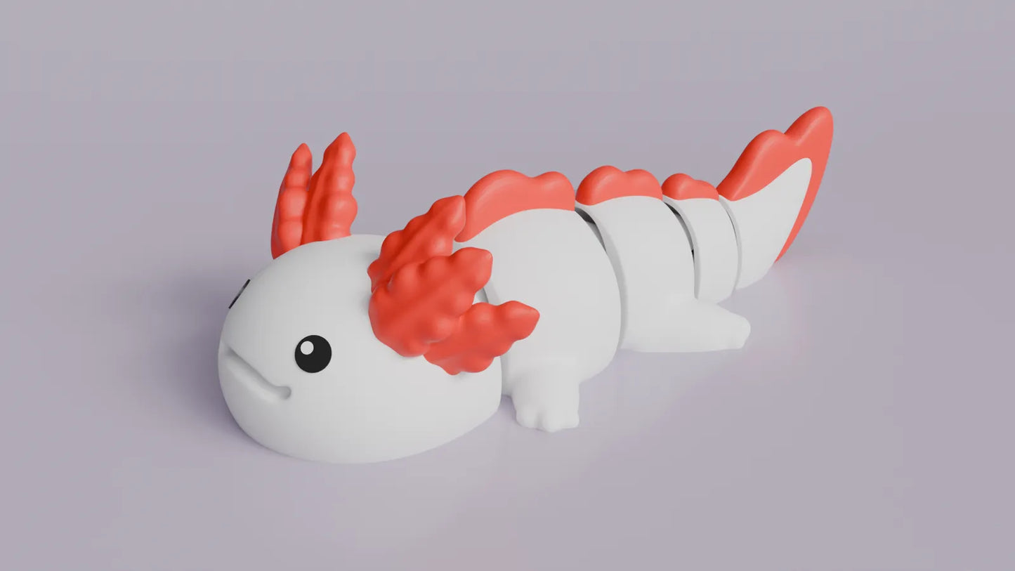 Porte-clés à figurine articulée Axolotl