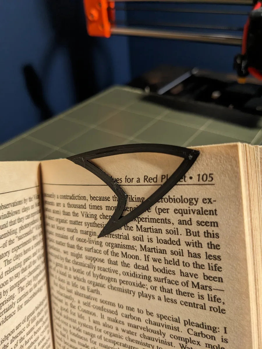 Marque-page Star Trek inspiré de l'insigne Warp Bubble