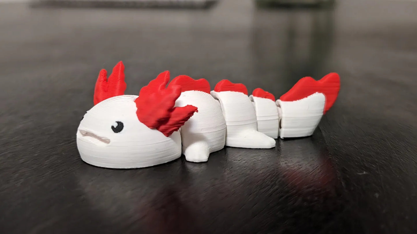 Porte-clés à figurine articulée Axolotl