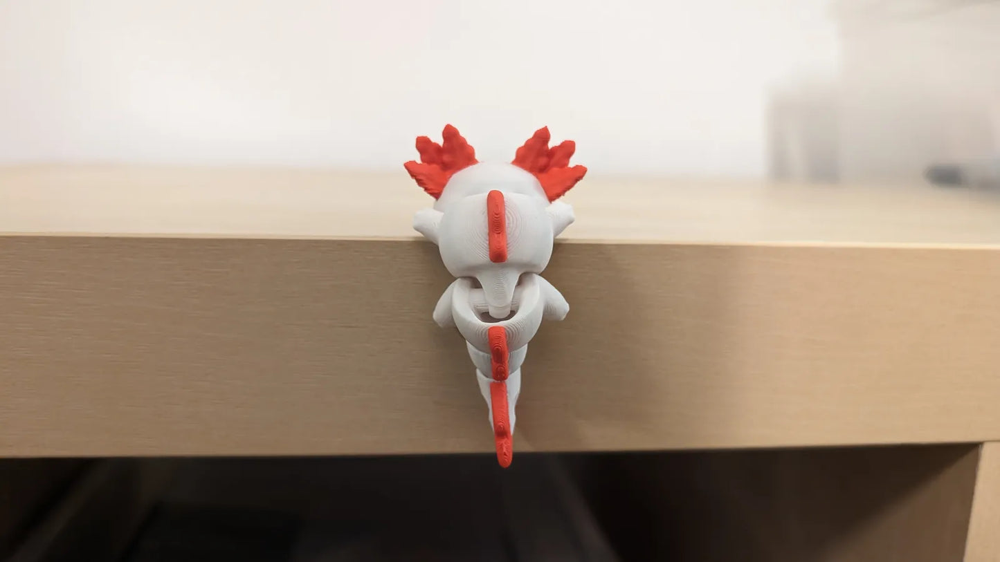 Porte-clés à figurine articulée Axolotl