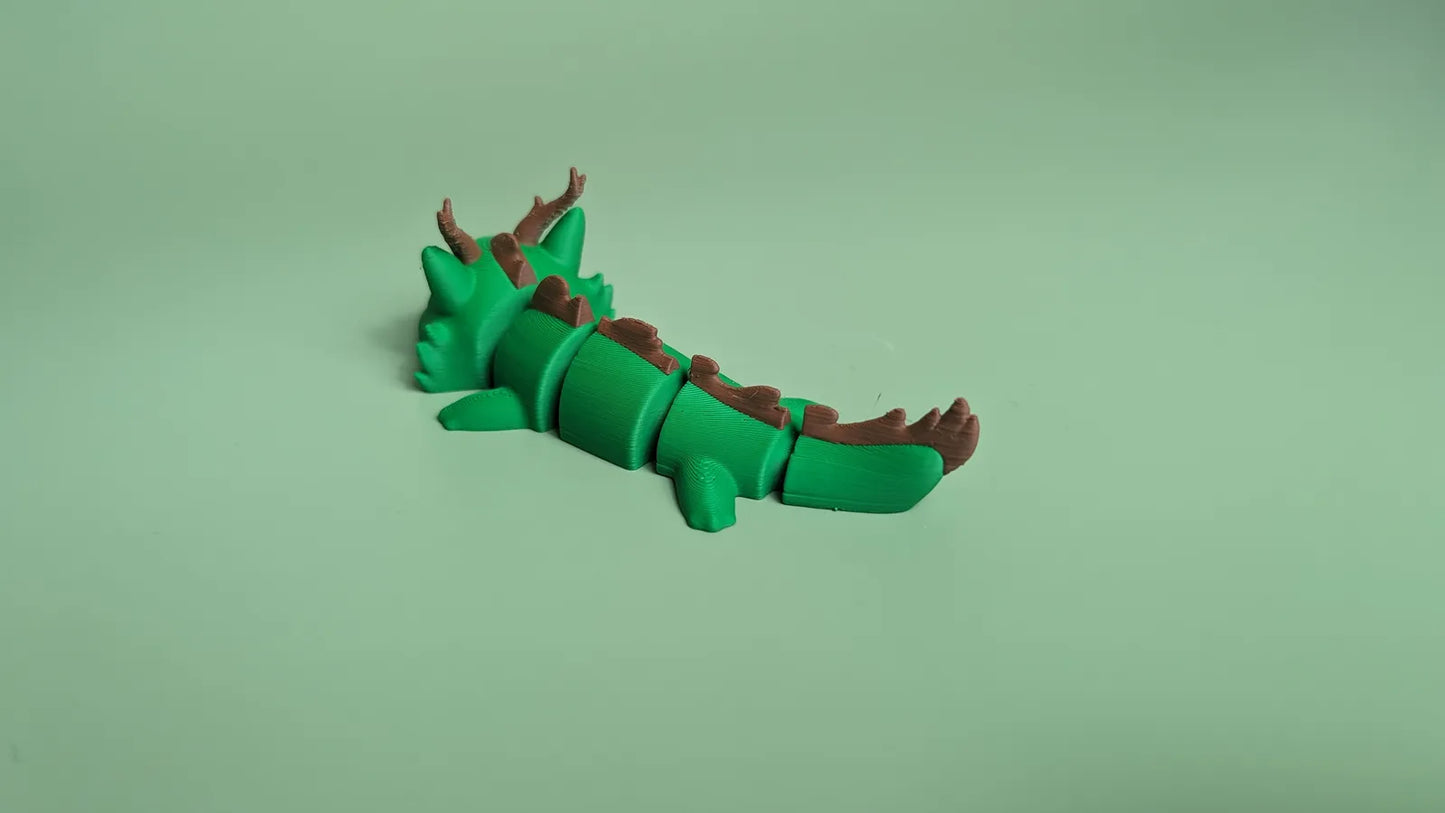 Dragon de Forêt- Porte-clés Figure articulée