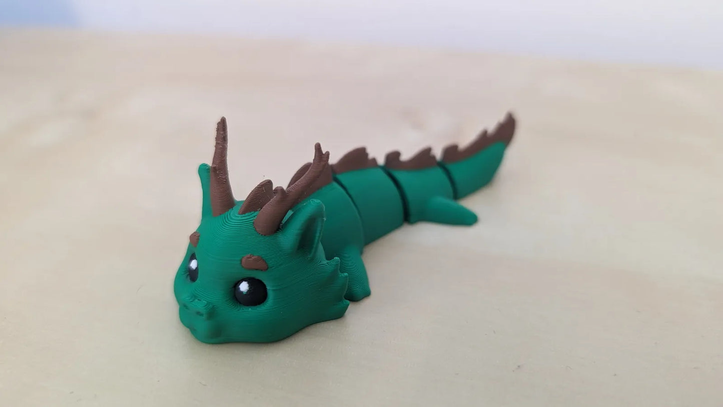 Dragon de Forêt- Porte-clés Figure articulée