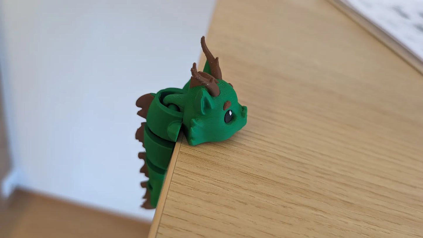 Dragon de Forêt- Porte-clés Figure articulée