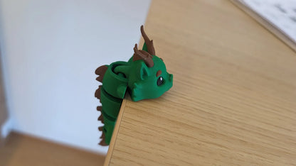 Dragon de Forêt- Porte-clés Figure articulée