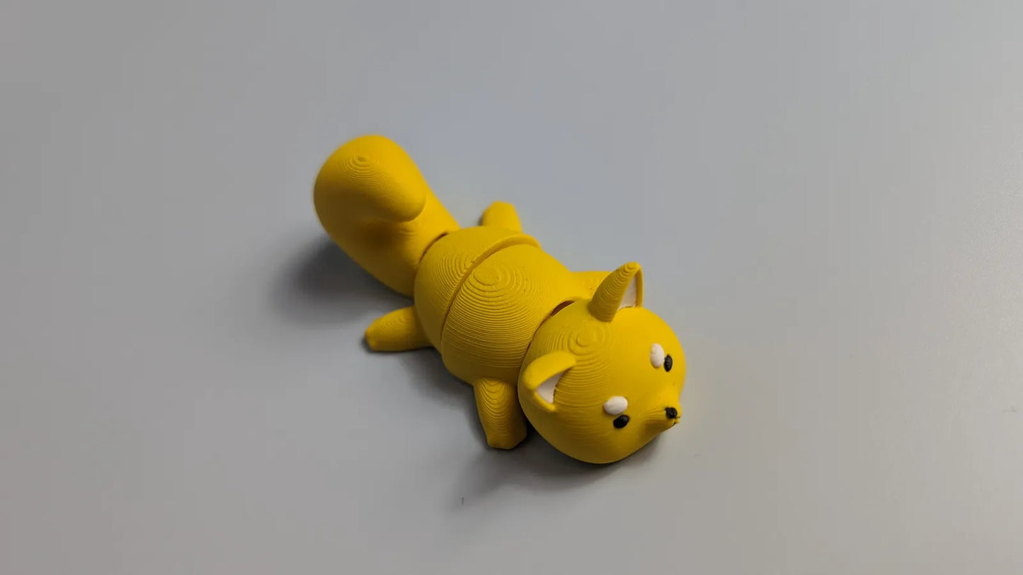 Porte-clés à figurine articulée Shiba Inu