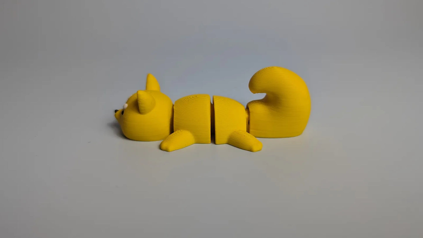 Porte-clés à figurine articulée Shiba Inu