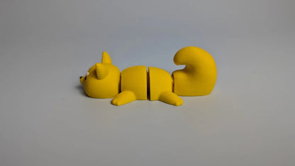 Porte-clés à figurine articulée Shiba Inu
