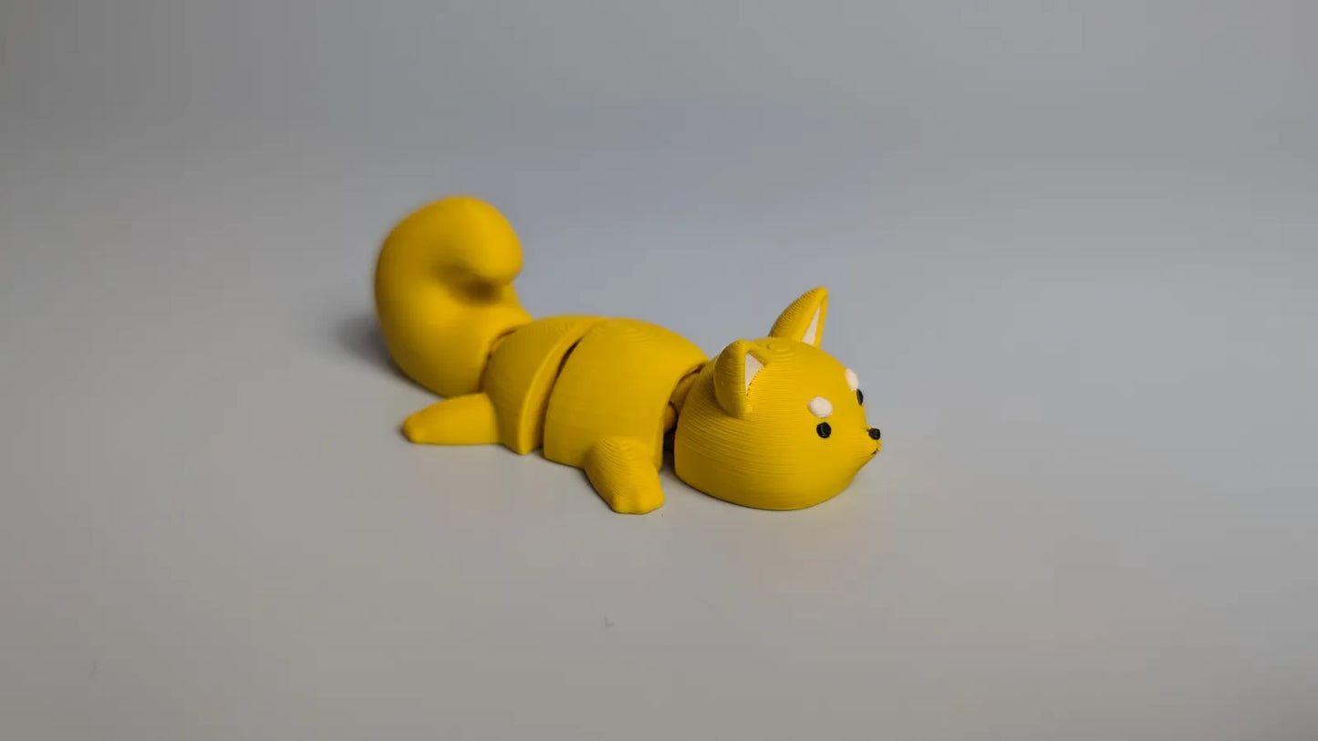 Porte-clés à figurine articulée Shiba Inu
